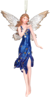 Елочная игрушка Gisela Graham Age of Elegance Фея в синем платье / 10121 - 