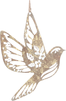 Елочная игрушка Gisela Graham Aviary Летящая птица / 12180 (золото) - 