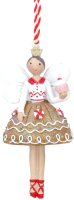 

Елочная игрушка Gisela Graham, Nordic Kitchen Пряничный ангел / 14563