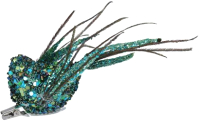 

Елочная игрушка Gisela Graham, Peacock Птица с павлиньими блестками / 10781