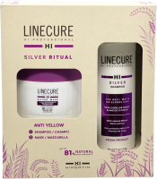 Набор косметики для волос Hipertin Linecure Pack Silver Шампунь 300мл+Маска 250мл - 