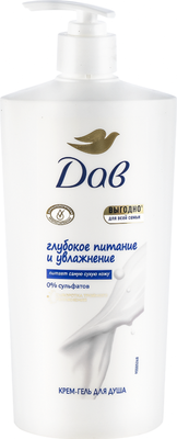 Гель для душа Dove Глубокое питание и увлажнение (610мл) - 
