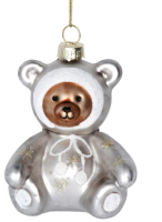 

Елочная игрушка, Baby's First Christmas Медвежонок в сером комбинезоне / 01580-2