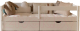 Кровать-тахта детская EcoWood Эльза 80x160 с ящиками / ECO.001.00037.80-160.W - 