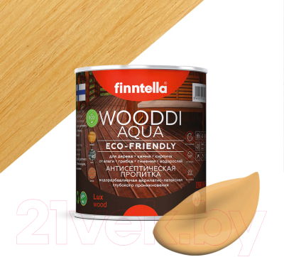 Пропитка для дерева Finntella Wooddi Aqua Paiva / F-28-0-1-FW106 (900мл)