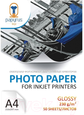 Фотобумага Papyrus A4 230 г/м2 / BN04142 (50л, глянцевый)