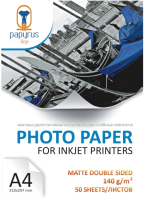 Фотобумага Papyrus A4 140 г/м2 двусторонняя / BN04136 (50л, матовый) - 