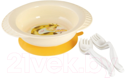 Набор посуды для кормления Полимербыт Giraffix / 4342204 (с приборами)