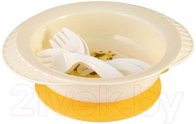 Набор посуды для кормления Полимербыт Giraffix / 4342204 (с приборами)