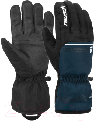 Перчатки лыжные Reusch Snow King / 6201198-7787 (р-р 9, Black/Dress Blue)