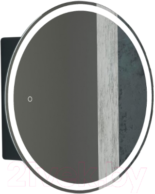 Шкаф с зеркалом для ванной Континент Torneo Black Led D 800 (с подсветкой)