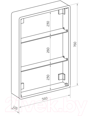 Шкаф с зеркалом для ванной Континент Elliott Led 60x80 R (с розеткой и нейтральной подсветкой)