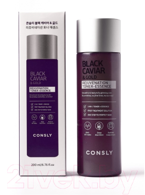 Тонер для лица Consly Black Caviar Gold Rejuvenation Омолаживающий (200мл)