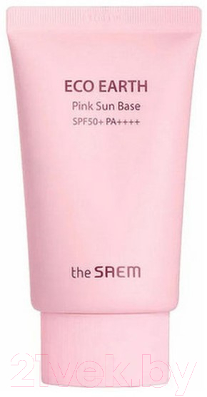 Крем солнцезащитный The Saem Eco Earth Pink Sun Base SPF50+ PA++++