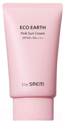 Крем солнцезащитный The Saem Eco Earth Pink Sun Cream SPF50+ PA++++ (50мл)