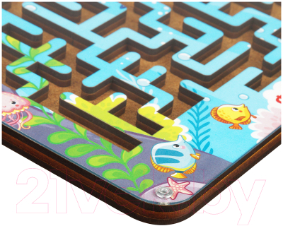 Игра-головоломка Три совы Лабиринт большой с шариками. Океан / Н000173