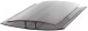 Профиль соединительный для поликарбоната Berolux Неразъемный 4мм (6м, серый) - 