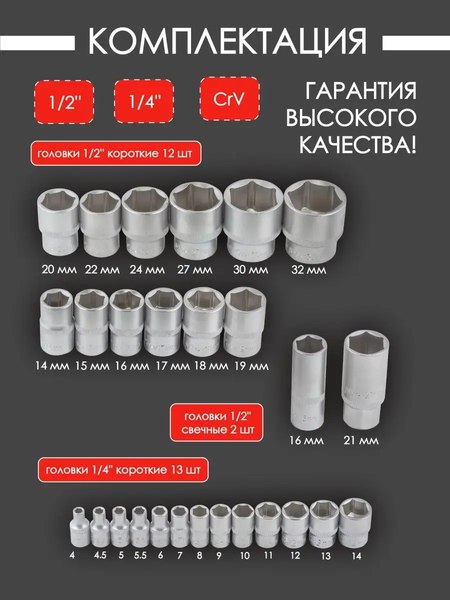 Универсальный набор инструментов Disen DS-4821-5(50779)