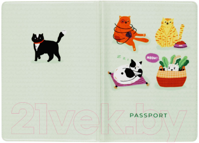 Обложка на паспорт Meshu Meow / MS_47040