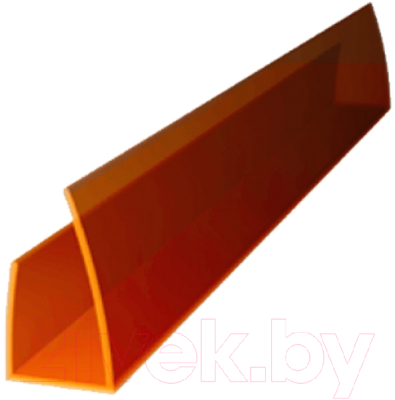 Royalplast 6мм (2.1м, бронзовый) Профиль торцевой для поликарбоната ...