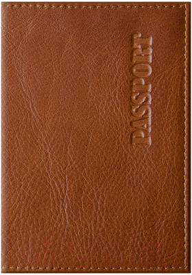 Обложка на паспорт OfficeSpace Элегант / 254223 (светло-коричневый)