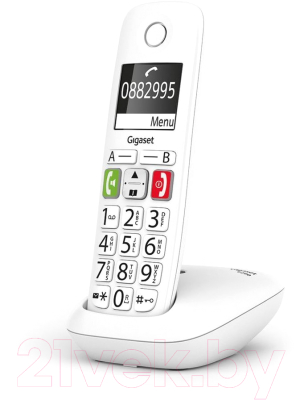 Беспроводной телефон Gigaset E290 SYS RUS / S30852-H2901-S302 (белый)