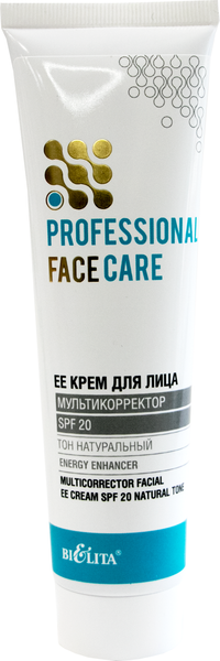 Тональный крем Belita EE-крем Professional Face Care Мультикорректор SPF 20 (100мл, тон натуральный)