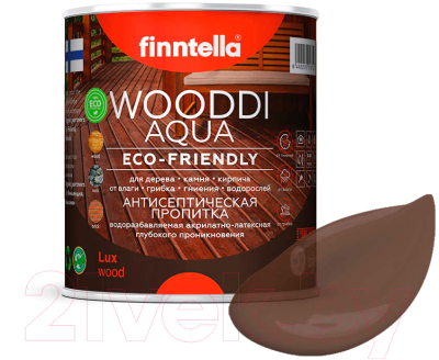 Пропитка для дерева Finntella Wooddi Aqua Kaneli / F-28-0-1-FW133 (900мл)