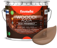 Пропитка для дерева Finntella Wooddi Aqua Kahvia / F-28-0-3-FW117 (2.7л) - 