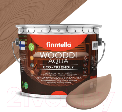 Пропитка для дерева Finntella Wooddi Aqua Poppeli / F-28-0-3-FW118 (2.7л)