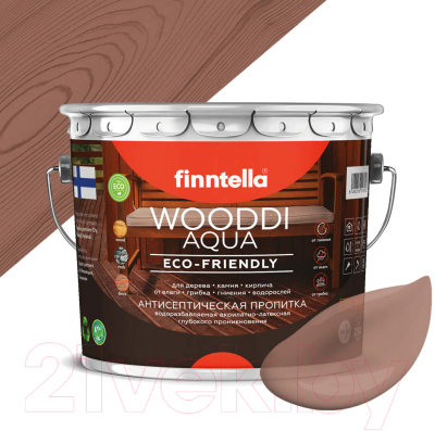 Пропитка для дерева Finntella Wooddi Aqua Merbau / F-28-0-3-FW119 (2.7л)