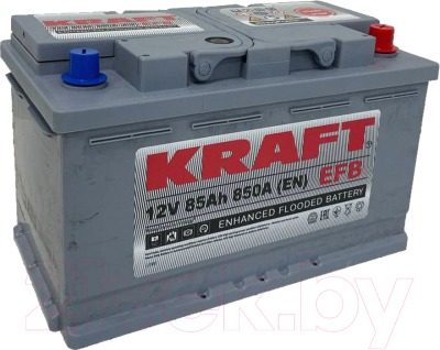 Автомобильный аккумулятор KrafT EFB 85 R / SL3 084 10B13 (85 А/ч)
