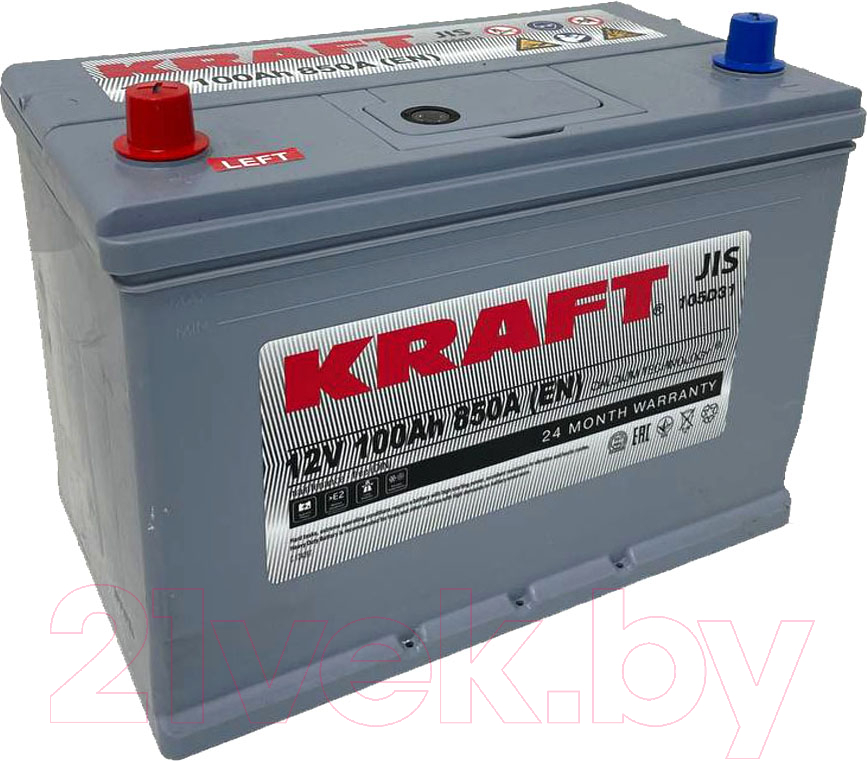 Автомобильный аккумулятор KrafT Asia 100 JL / S N70 100 11B09