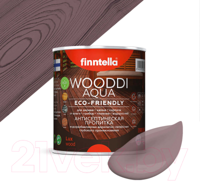 Пропитка для дерева Finntella Wooddi Aqua Liila / F-28-0-1-FW148 (900мл)