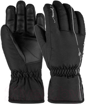 Перчатки лыжные Reusch Yana / 6131167-7702 (р-р 7, Black/Silver inch)