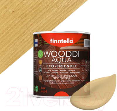 Пропитка для дерева Finntella Wooddi Aqua Lehmus / F-28-0-1-FW153 (900мл)