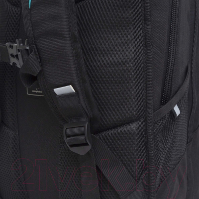 Рюкзак Grizzly RU-338-1 (черный/бирюзовый)