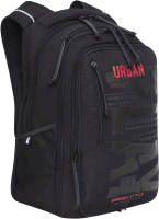 Рюкзак Grizzly RU-338-3  (черный/красный) - 