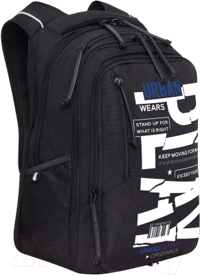 Рюкзак Grizzly RU-338-3 (черный/синий)