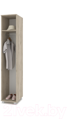 Шкаф-пенал Modern Ева Е11 (серый дуб/белый)