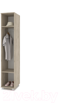 Шкаф-пенал Modern Ева Е12 (серый дуб/белый)