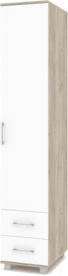 Шкаф-пенал Modern Ева Е13 (серый дуб/белый)