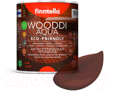Пропитка для дерева Finntella Wooddi Aqua Umbra / F-28-0-1-FW154 (900мл)