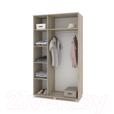 Шкаф Modern Ева Е31 (серый дуб/белый)