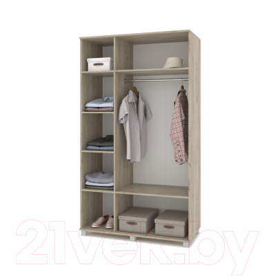 Шкаф Modern Ева Е32 (серый дуб/белый)