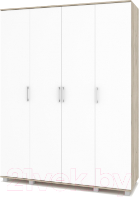 Шкаф Modern Ева Е40 (серый дуб/белый)