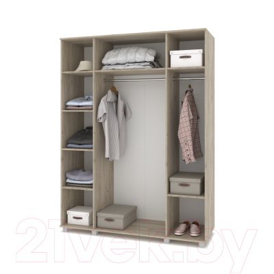 Шкаф Modern Ева Е41 (серый дуб/белый)