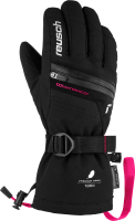 Перчатки лыжные Reusch Lando R-Tex Xt Junior / 6161243-7720 (р-р 4.5, Black/Pink Glo inch) - 