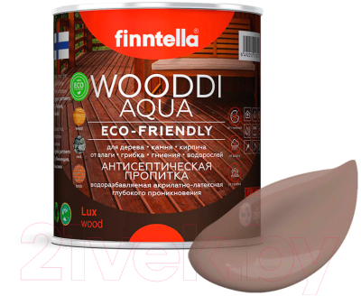 Пропитка для дерева Finntella Wooddi Aqua Tammi / F-28-0-1-FW157 (900мл)