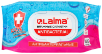 Влажные салфетки Laima Antibacterial / 112497  (120шт) - 